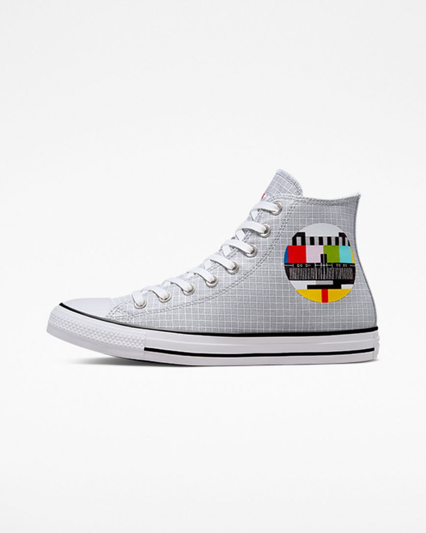 Men's Converse Chuck Taylor All Star Color Grid High Top Shoes Grey / Multicolor | AU 6453ES